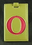 Ganz Initial Suitcase Luggage Bag Tag Address Travel O Green Pink NEW!