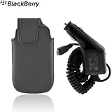 Blackberry Torch 9850/9860 - OEM Black Leather Holster with Swivel Belt Cli ....
