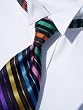 Tuxedo Windsor Band Tie - "Bling" Satin Pre-Tied