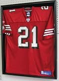 X Large Football/Baseball Jersey Display Case Shadow box frame, 98% UV Protection-BLACK Finish