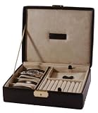 Valet Leather Storage Case For Watches and Jewelry Brown