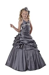 Girls Empire   Waistline Satin Halter Crystal Lace Crystals   Ball Gown Pageant Dress/Party Dress 