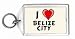 I Love Belize City Keychain