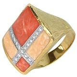 Torrini Dadaisme - Gold and Enamel Diamond Ring