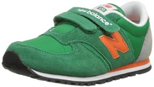 New Balance KE420 Hook and Loop Running Shoe (Toddler),Green/Orange,9 M US Toddler