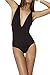 SEXYARN Women's Deep V-neck Whitout Padded One-piece Swimsuit Monokini Beachwear