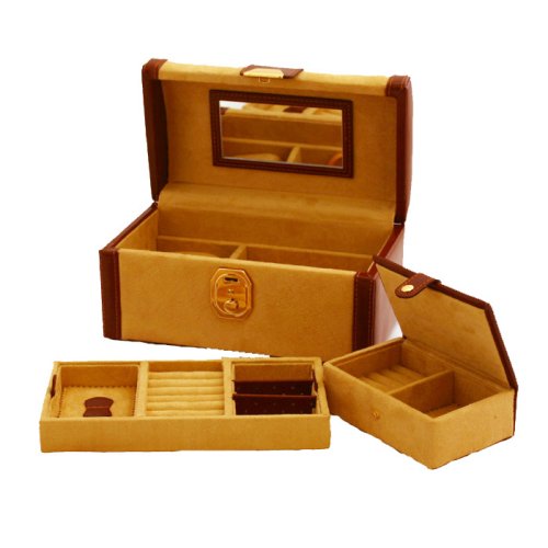 Leather Jewelry Box With Travel Case