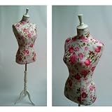 ÉDITION LIMITÉE - Superbe Vintage Shabby Rose Life Size Couturiers Mannequin Mannequin avec Shabby dans support En Bois Blanc - Un Cadeau Parfait- Un cadeau parfait