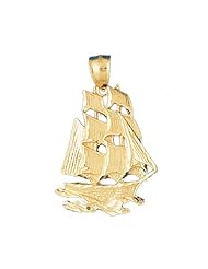 CleverEves 14K Gold Pendant Pirate Ship 8.7 - Gram(s)