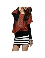 Shirred Cotton/Polyester/Knit Scoop Neck Striped Print Long Sleeves  Dress