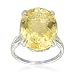 Sterling Silver Oval-Shaped 13x18mm Citrine Ring, Size7