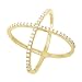 Sterling Silver Pave CZ Gold-Plated 
