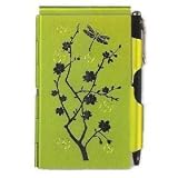 Wellspring Lime Blossoms Flip Notes Notepad w/Pen