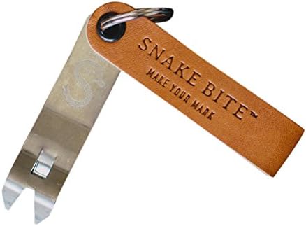 Scoutmob Home Snake Bite Churchkey &amp; Bottle Opener Leather Keychain Blood