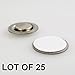 Round Magnet with Adhesive for Buttons Name Tags Lapel Pins LOT of 25#RM01-25#