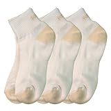 Ecoland Men's Organic Cotton Coolmesh Quarter Athletic Socks w/ Arch support - 3 Pack Value