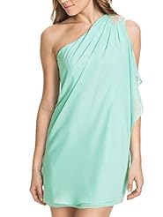 Sexy One Shoulder Polyester Asymmetric Mini Dress 