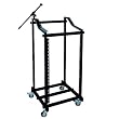 Studio-Rack 19' mit Rollen, schwarz