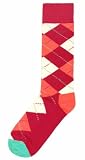 Pink Salmon Cream Argyle Womens Dress Sock - Happy Socks