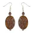 EXP Handmade Agate & Silver Earrings