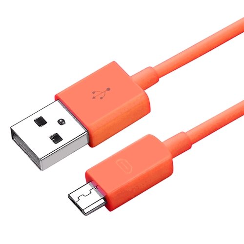 eForCity Micro USB 2- in-1 Cable , 3FT, Orange On Sale