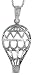Sterling Silver Hot Air Balloon Charm, 1 7/16