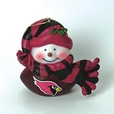 2 NFL Arizona Cardinals Musical Light-up Snowman Christmas Ornament 2.75"