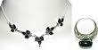 Amethyst Necklace and Ring Set Sterling Silver Jewelry 15 inches