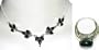 Amethyst Necklace and Ring Set Sterling Silver Jewelry 15 inches