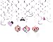 Disney Princess Sparkle Swirls Birthday Party Decorating Kit (12 Pack), Purple/Pink, .