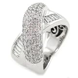 14K WG Diamond Criss-Cross Ring