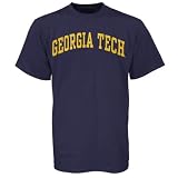 Georgia Tech Yellow Jackets Navy Blue Vertical Arch T-shirt