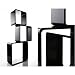 LOUNGE DESIGN SHELF 3pc SET SPACE AGE retro cubes ECO black