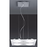 Kenroy Home Angoli Satin Nickel 4 Light Pendant with Frosted Glass