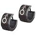 Black Arrow Circle Party Styles Stainless Steel Mens Hoop Earrings