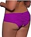 Xuelian Women's Open Crotch Lace Plus Size Briefs Knickers Dark Purple Panties