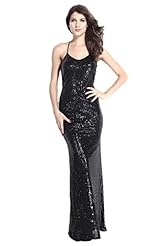 Backless Sequined Spaghetti Strap  Mermaid Polyester  Ball Gown Evening Dress/Party Dress 