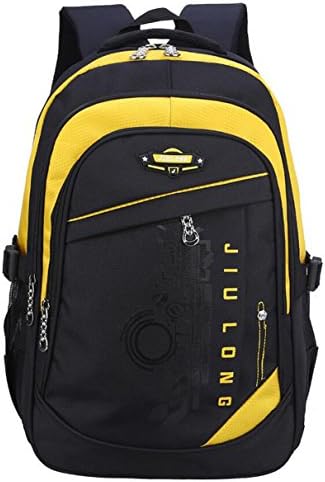 Pupils Backpacks for Girls boys Students Elementary School Students Book Bag (Yellow)