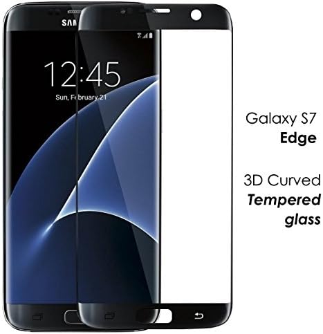 Samsung Galaxy S7 Edge Screen Protector Mostin 5.5" 9H Tempered Glass 3D Full Screen Protective Film for Samsung S7 Edge (Blue)