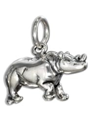 Sterling Silver Rhinoceros Charm