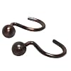 Aquatico Sphere Set of 12-Shower Curtain Hooks, Oil Rubbed Bronze