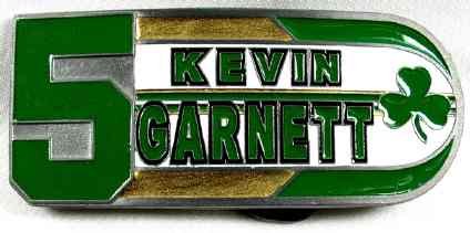 Kevin Garnett Boston Celtics Player Belt Buckle, NBA Basketball Buckle