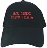 Caps Black Embroidery  Nick Cerios Kenpo System Oriental Style  Martial Arts