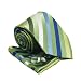Green striped men in ties blue stripes christmas gifts for him handmade silk tie cufflinks hanky set H5056