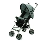 Dream On Me Single Stroller with large Canopy, Black
