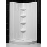 Dreamline Shower Kit: Corner Shower Base with Backwall. SECTOR 32x32 shower tray and...