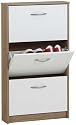 FMD 411-003 Schuhkipper Step 3 - B/H/T: 58.5 x 104.5 x 17.0 cm, Noce/Wei&szlig;