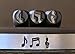 Brand New 6mm Eighth Bar, Double Bar & G Clef Music Note Metal Punch Design 4 Stamp Set - Supply Guy - CH-206207213