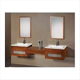 Ronbow WM1102 Wall Mounts Knee Drawer 70 Bathroom Vanity with Glass Front