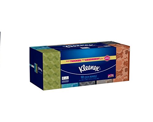 Kleenex Facial Tissue, White 10 Pack Bundle